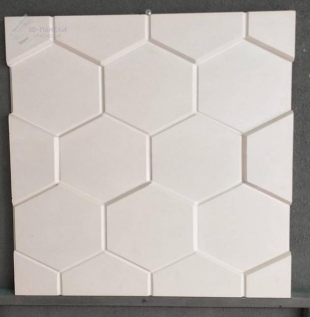 Панель гипсовая 3D стандарт «Шестигранник» 500×500 мм фото 5