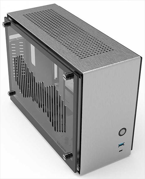Корпус ZALMAN M2 MINI, MITX, ALUMINIUM, SILVER, WINDOWx2, RISER CARD, 2x3.5", 3x2.5", 1xUSB3.0, 1xUSB3.1 TYPE-C, TOP 1x80mm (M2 mini (Silver)) фото 2