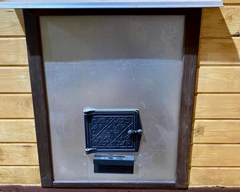 Установка печной топки бани с улицы фото 1
