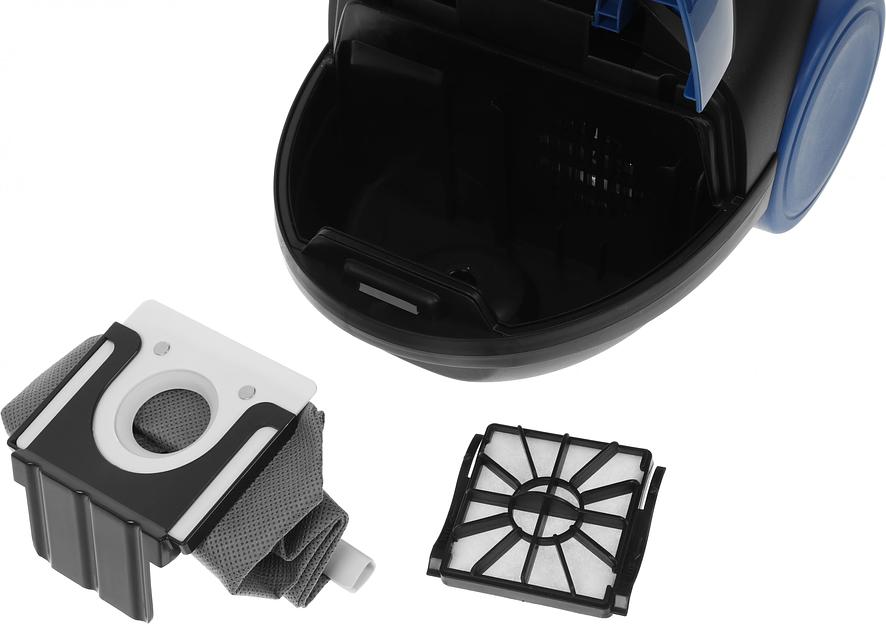 Пылесос Centek CT-2518 синий/черный, 350/1800 Вт, уборка сухая, пылесборник мешок, 1.5 л фото 9