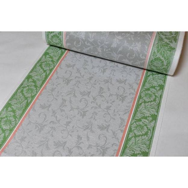 17-12 Холст жаккардовый (Василёк) серый-зелёный ОПТ фото 1