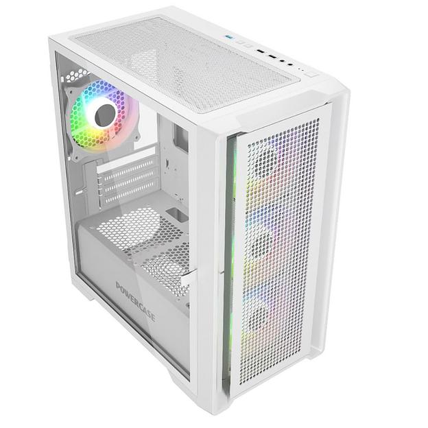 Корпус Powercase Alisio Micro X4W V2, Tempered Glass, 4х 120mm ARGB fans, ARGB HUB, белый, mATX (CAMCXW-A4) фото 2