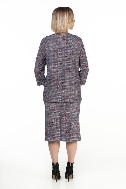 Юбка женская 114/02/Темно-синий, розовый фото 2