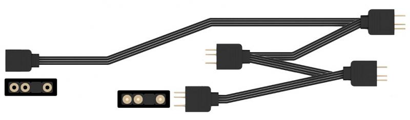 Кабель-разветвитель 1/4 ID-COOLING FS-04 ARGB (5V, 3 pin) Retail фото 3