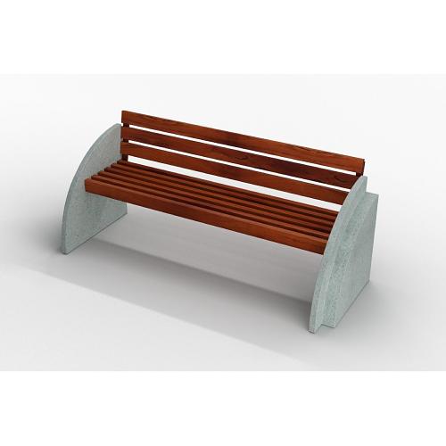 Скамейка «Айсберг» со спинкой, из камня ОПТ фото 1