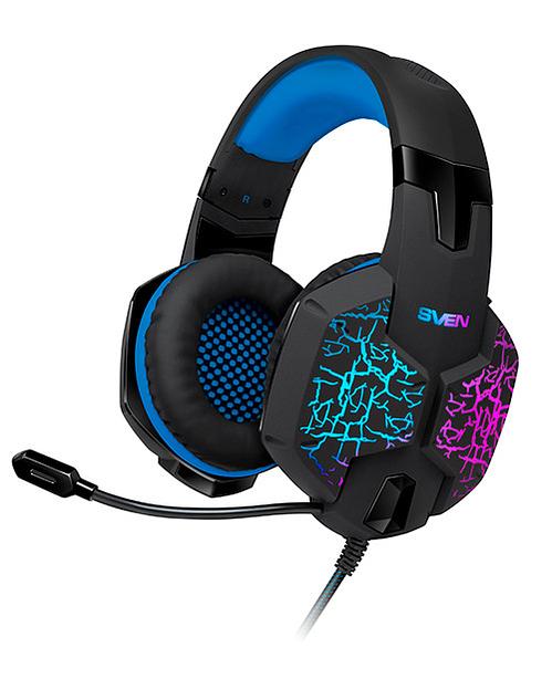 Наушники с микрофоном SVEN AP-U980MV черный-синий SV-015633 фото 1