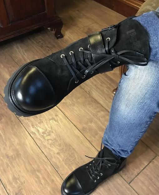 Ботильоны BuzShoes черные с ремешком ОПТ фото 6