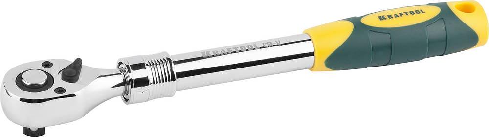 KRAFTOOL 1/2″, 72 зубца, телескопическая трещотка для торцовых головок, Pro (27798-1/2) фото 1