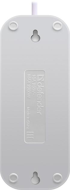 Сетевой удлинитель Defender B230 15м (3 розетки) белый (пакет ПЭ) фото 2