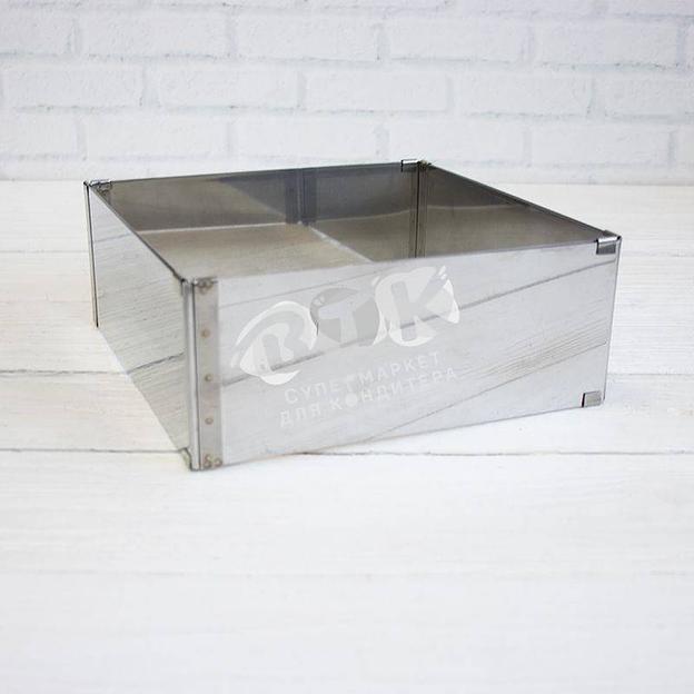 Форма для выпечки раздвижная квадрат 200х380х80 мм фото 1