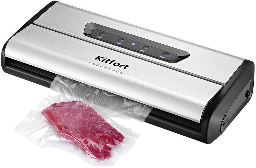 Вакуумный упаковщик Kitfort КТ-1515 175Вт серебристый/черный фото 1