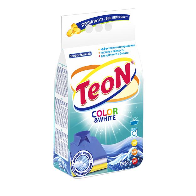 Стиральный порошок Teon Color&White 6 кг п/э ОПТ фото 1