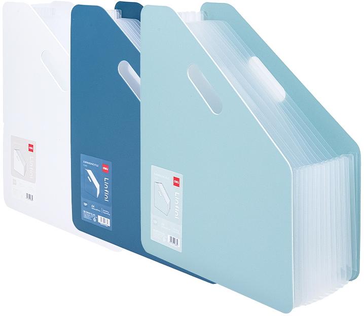 Папка-портфель Deli EF605 13 отдел. A4 полипропилен 0.75мм ассорти фото 1