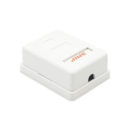 Розетка Настенная телекоммуникационная Под 1 Модуль SHIP A166-1B Белая A166-1B фото 3