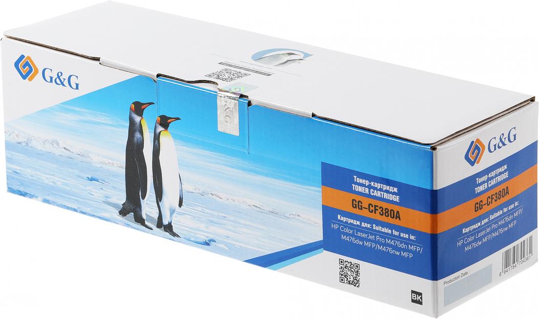 Картридж лазерный G&G GG-CF380A черный (2400стр.) для HP LJ Pro M476dn/M476nw/M476dw фото 1