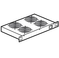 Полка 19" с 2-мя вентиляторами, глубина 150 мм фото 1