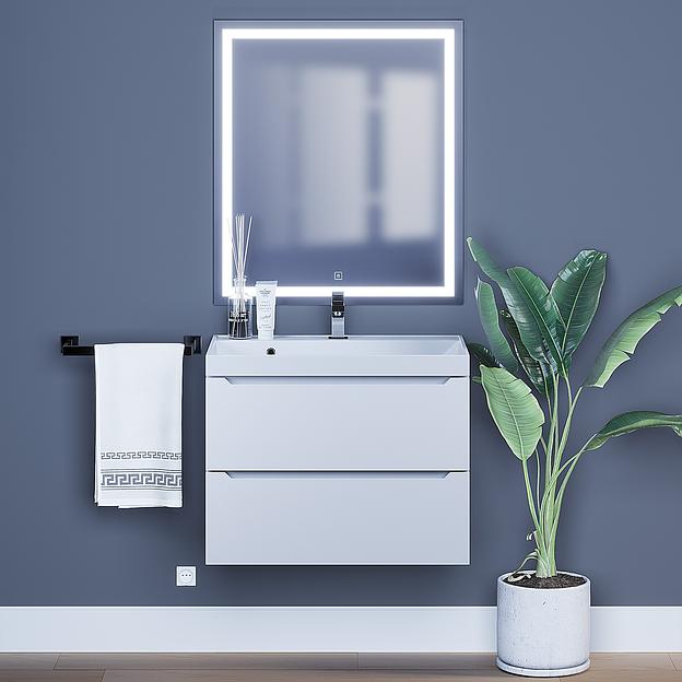 Тумба под раковину для ванной Uperwood Tanos 70 см, подвесная, белая матовая фото 4