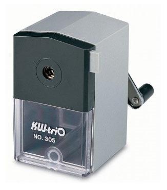 Точилка для карандашей механическая Kw-Trio 305Agr 1 отверстие пластик серый фото 1