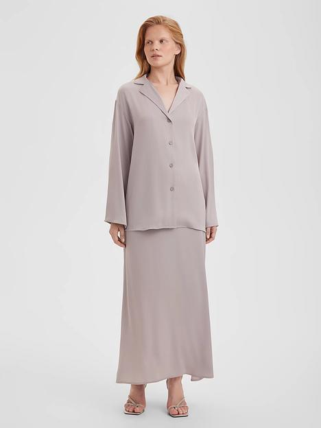 Рубашка в бельевом стиле, кофейный, опт фото 1