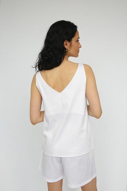 Шорты расклешенные без кармана белые, опт фото 3