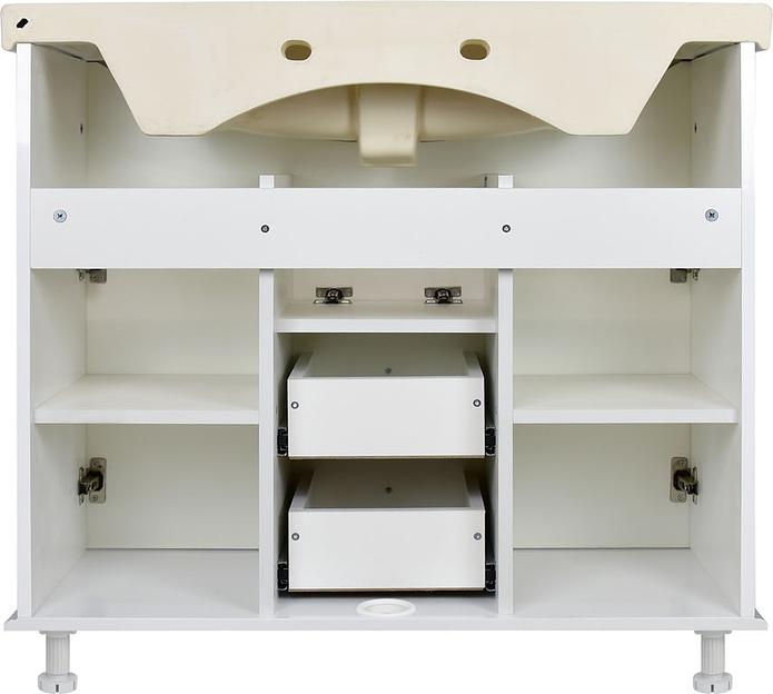 Тумба Аттика 105 DORATIZ 9912.323, белая глянец, под умывальник Элеганс 105 фото 5