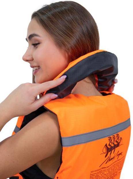 Жилет Таймень спасательный стандартный размер: M (44-46), цвет: оранжевый фото 4