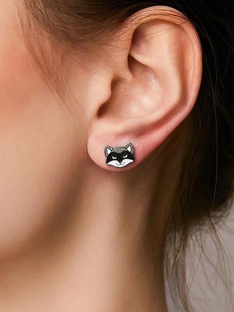 Серьги-гвоздики Caromic «Енот» ОПТ фото 5