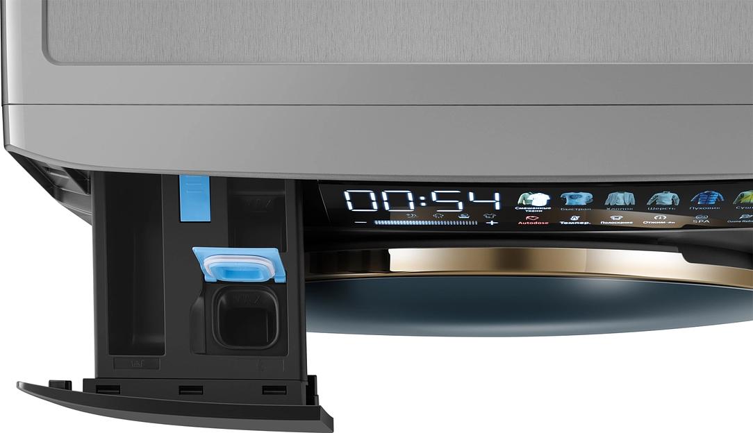 Стиральная машина Weissgauff WMD 58411 Direct Drive Inverter Premium Steam Stee загр.фронтальная макс.:11кг (с сушкой) нержавеющая сталь фото 10