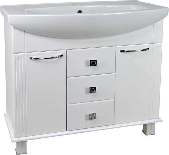 Тумба Аттика 105 DORATIZ 9912.323, белая глянец, под умывальник Элеганс 105 фото 1