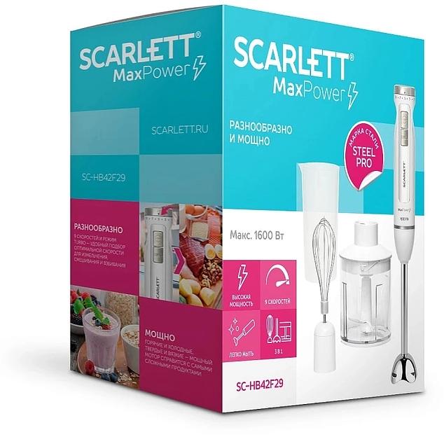 Блендер погружной Scarlett SC-HB42F29 1600Вт белый/серебристый фото 6