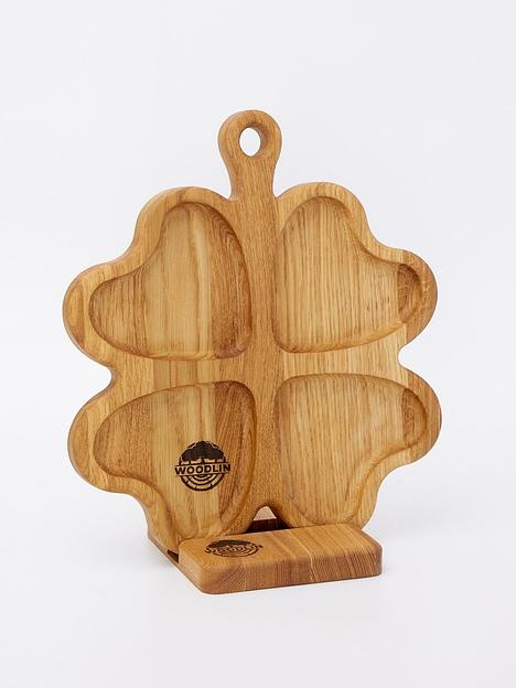 Менажница деревянная Woodlin «Клён» 28х28 см ОПТ фото 5