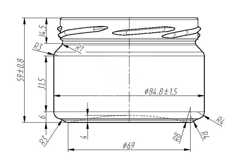 Банка стеклянная твист-офф 82 250 мл «Икра» фото 2