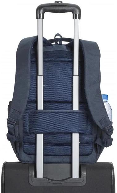 Рюкзак для ноутбука 17.3" Riva 8460 темно-синий полиэстер женский дизайн фото 2