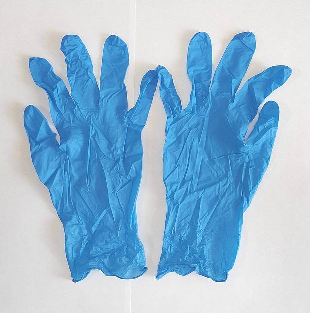 Перчатки нитриловые медицинские смотровые нестерильные одноразовые размер L, цвет синий, 100 шт. фото 1