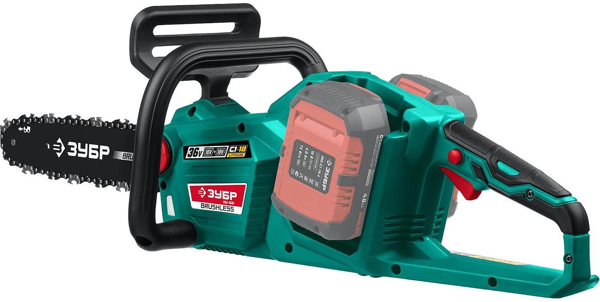 ЗУБР Бесщеточная пила цепная,36В, без АКБ [ПЦЛ-3635] фото 4