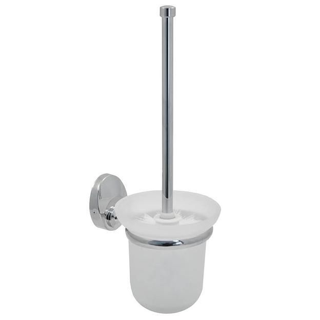 Ершик туалетный стеклянный "Solinne", 16161, хром, стекло-сатин фото 1