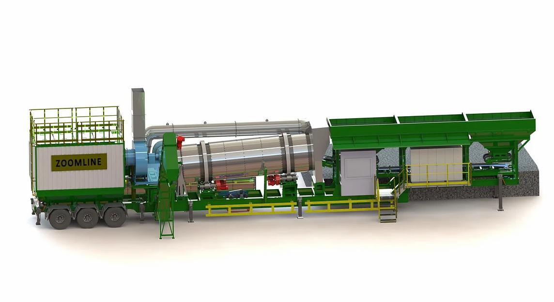 Мобильный барабанный асфальтный завод ZAP-CM40 ZOOMLINE, под заказ фото 1