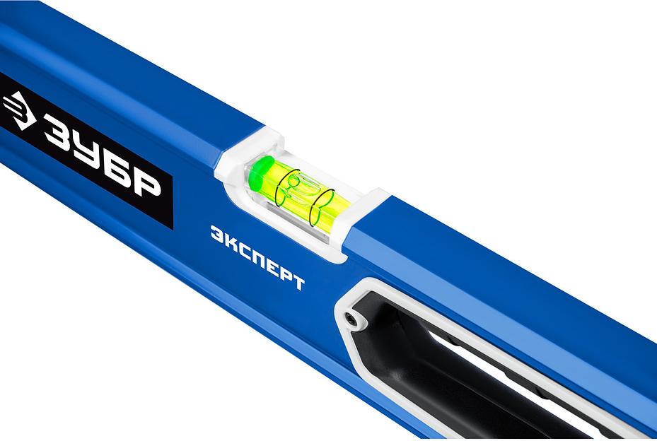 Мощный уровень ЗУБР 1000 мм с рукоятками и зеркальным глазком Эксперт фото 2