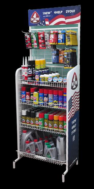 Стенд для продукции 4 полки и 10 крючков ОПТ фото 1