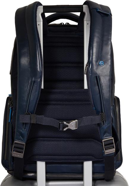 Рюкзак мужской Piquadro Blue Square CA6592B2BM/BLU2 темно-синий кожа фото 4
