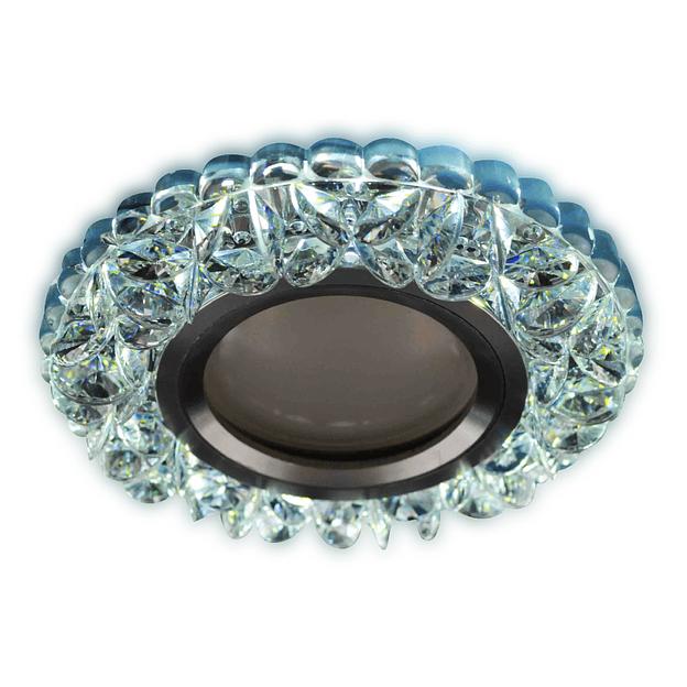 Светильник встраиваемый прозрачный круглый H071-1 MR16+3Вт LED Диаметр 9,5см LED + GU5.3 фото 1