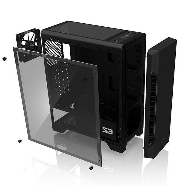 Корпус Zalman S3 черный без БП ATX 2x120mm 2xUSB2.0 1xUSB3.0 audio bott PSU фото 5