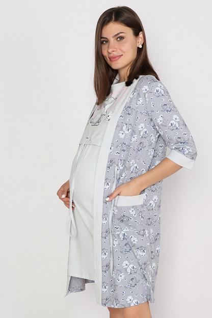 Комплект Style Magro для беременных и кормящих мам «Зайка», серый, опт фото 3