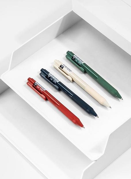 Набор ручек гелев. автоматическая Deli Nusign (NS646-P) ассорти черн. черн. кор.карт. (12шт) линия 0.5мм резин. манжета фото 4