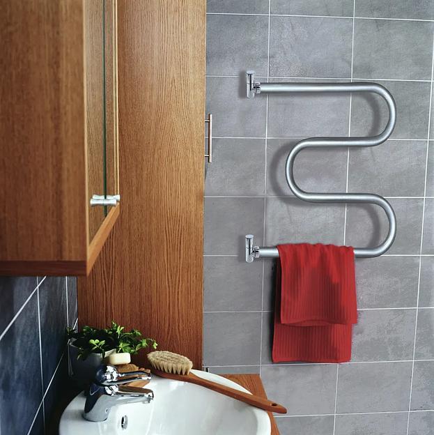 Полотенцесушитель водяной серебристый металлик М-образный 500×500 мм ВоЛПро опт фото 3