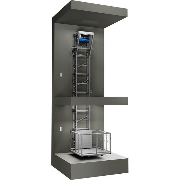 Мачтовый подъёмник канатный с электротельфером фото 1