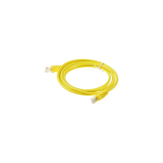 Патч-корд литой (molded), кат.5E, 2м, многожильный, 1 шт, желтый фото 1