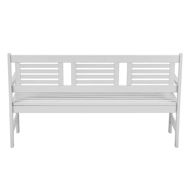 Скамья деревянная для сада и дачи, для 3-х человек Хольмен светло-серая ОПТ фото 8