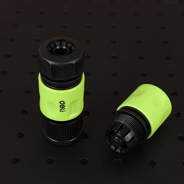 Набор соединителей для шлангов 3 шт 1/2" Deli DL8799 1/2" быстросъемный коннектор с аквастопом, 1/2" быстросъемный коннектор, штуцер 1/2"-3/4", ударопрочный пластик фото 5