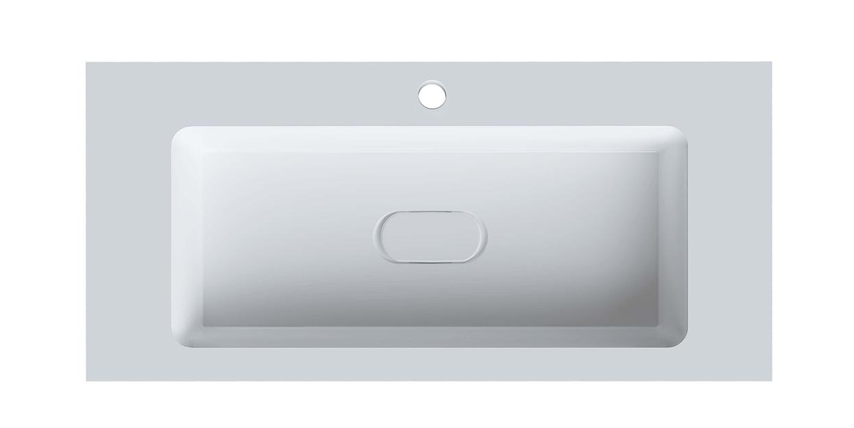 Раковина для ванной полувстраиваемая Uperwood Modul 100 см, белая глянцевая фото 5